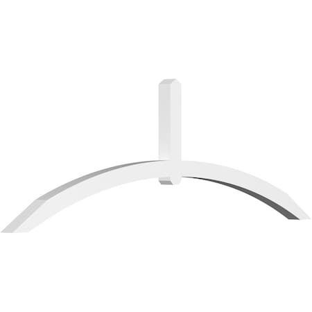 Ekena Millwork Archdale Architectural Grade PVC Gable Bracket, 108"W x 36"H x 4"D x 4"F, 8/12 Pitch GBP108X36X0404ARC00